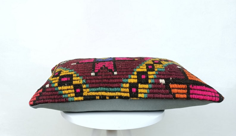 12x20 Kilim Pillow Aztec Pillow Geometric Pillow Home Decor Pillow E544 Cushion Cover Throw Pillow Brown Pillow Oriental Pillow