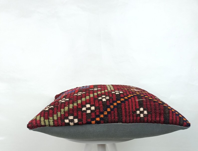 Throw Pillows Vintage Pillow Sofa Pillow Vintage Pillow 18x18 Kilim Pillow Geometric Pillow E337 Striped Pillow Cushion Cover