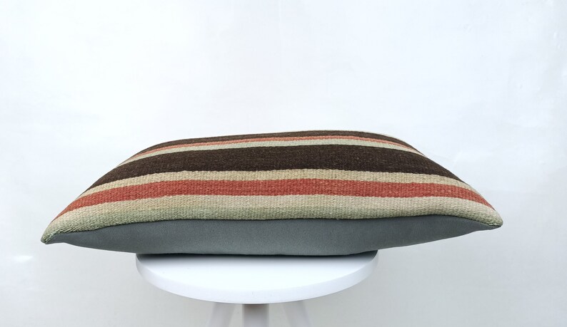 12x20 Kilim Pillow Cover Accent Throw Pillow Vintage Kilim Pillow Floor Cushion Cover E556 Bohemian Sham Cover Handwoven Kilim Lumbar