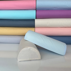 Fodera per cuscino a mezzaluna in tessuto di cotone Fodera per cuscino a mezzaluna su misura Supporto per ginocchio per gamba Fodera per cuscino a mezzaluna semicircolare