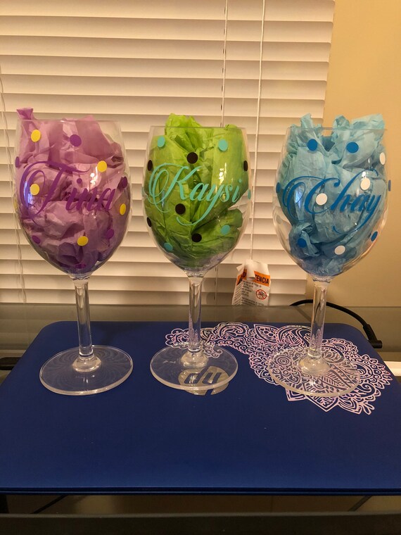 Personalized Wine Glasses Etsy