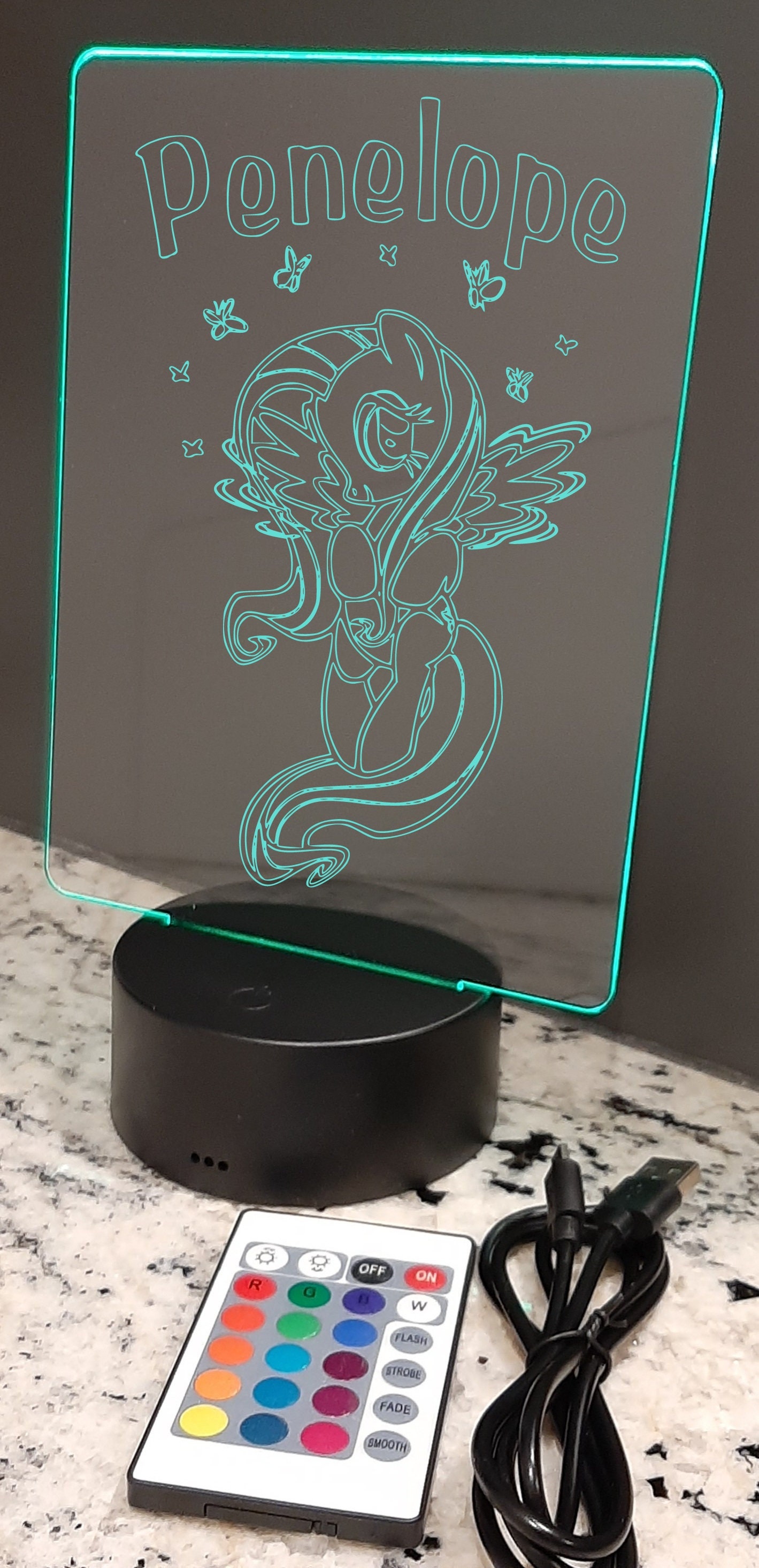 Personalized My Little Pony Sign, Shutterfly LED Sign, Shutterfly Night  Light, LED Night Light, LED Light Base, Remote Control 