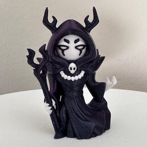 Dark Wizard Miniature | DnD Sorcerer Mini | Grim Warlock Figurine | Tabletop RPG Mini | SuperPrints 3D Printed Model | Fantasy Gift