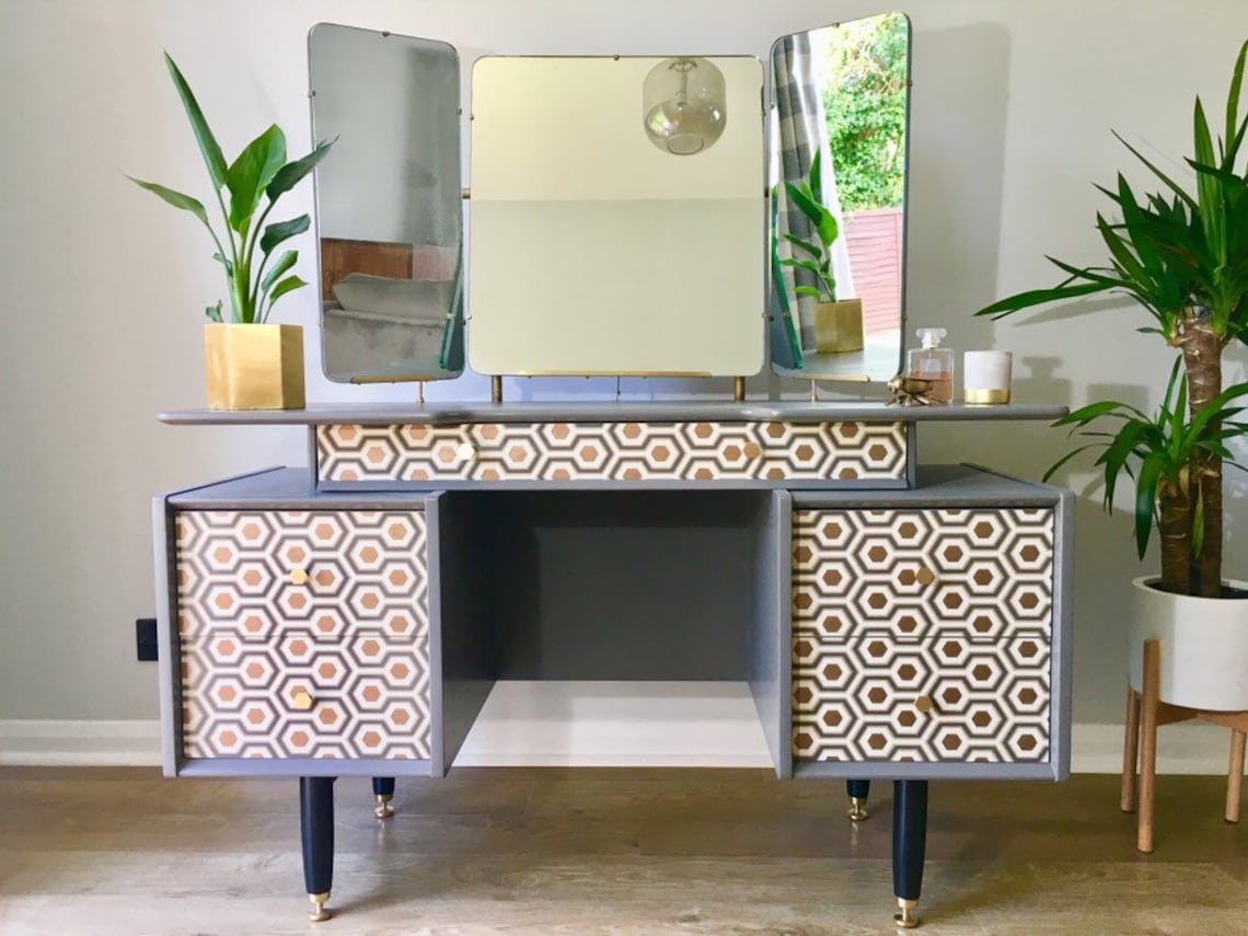 Vintage G Plan Dressing Table Desk Upcycled in Cole & So Etsy