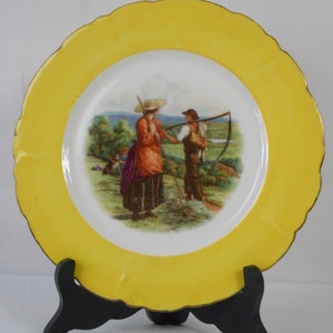Elegant vintage French Limoges porcelain decorative collectable plate stamped