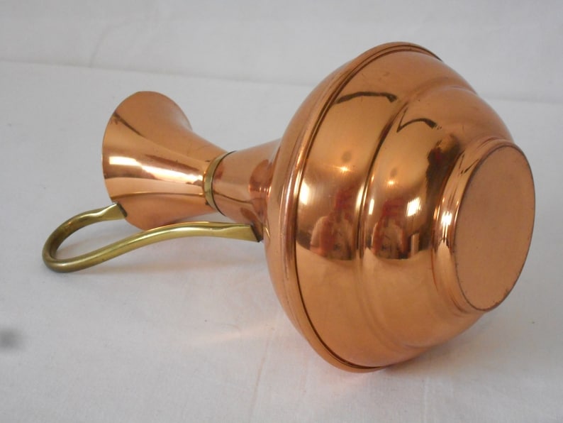 vintage French hand made copper vase / pot / ornament / jug image 10