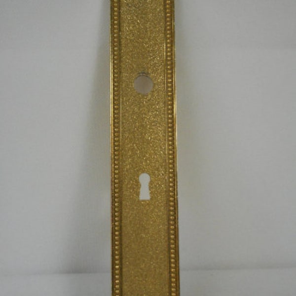 vintage French Gold coloured metal door finger plate