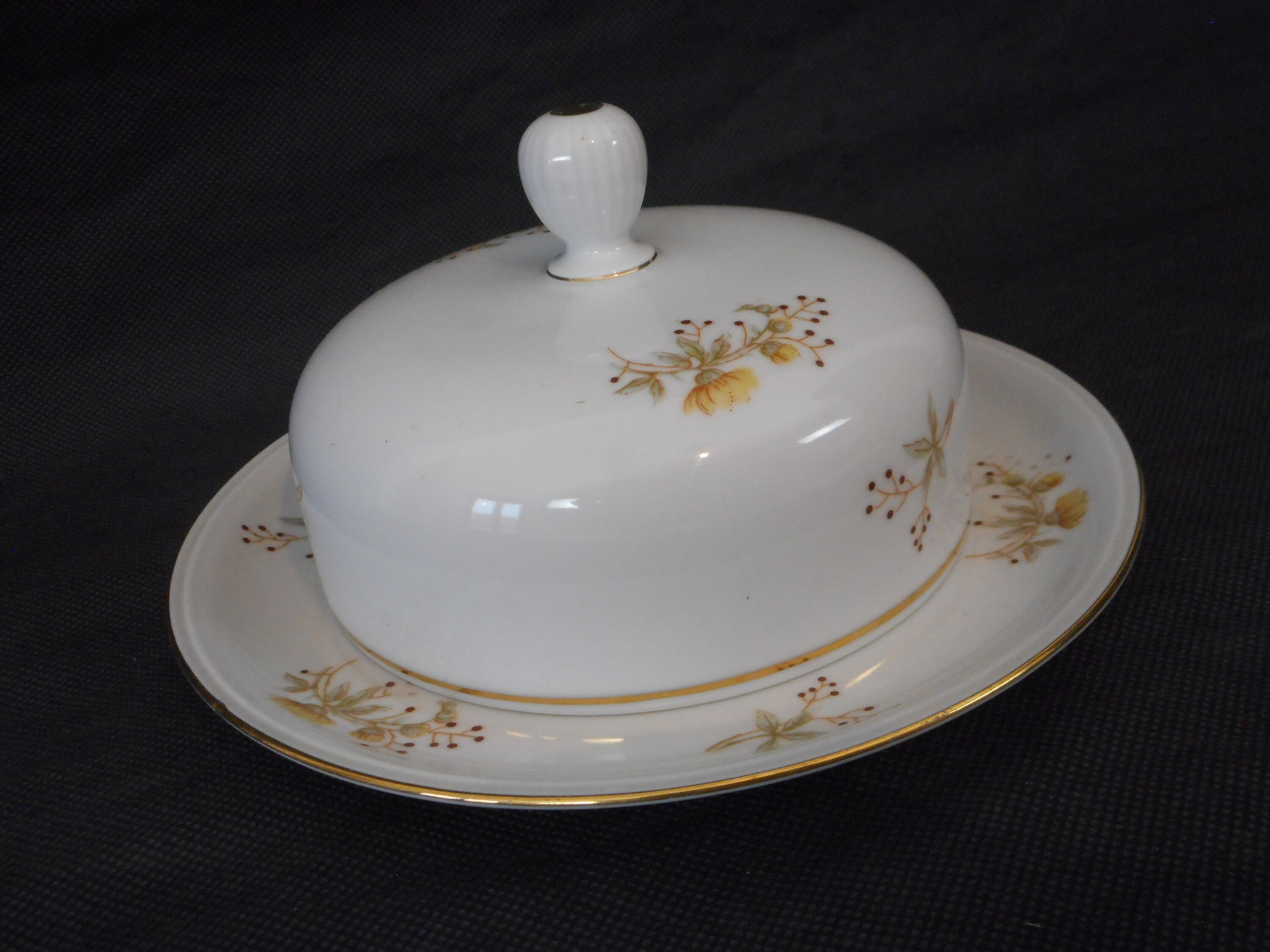 Foie Gras Allemand Vintage/Plat de Pâté Fromage Beurre