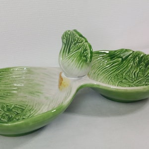 stunning vintage Italian hand painted nibbles dish / tableware / aperitif dish