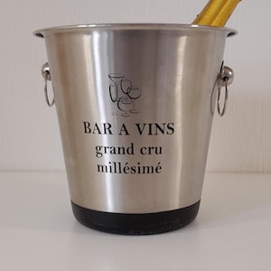 Collectable vintage French metal champagne ice bucket / barware