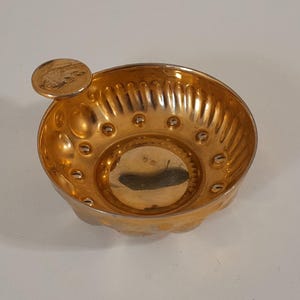 Collectable vintage French small metal tastevin / wine cup