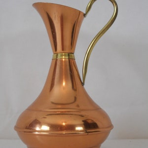 vintage French hand made copper vase / pot / ornament / jug image 6