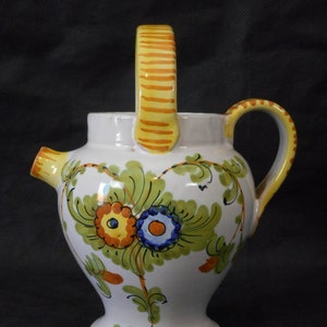 p## vintage Italian hand painted decorative ceramic vase / ornament / jug