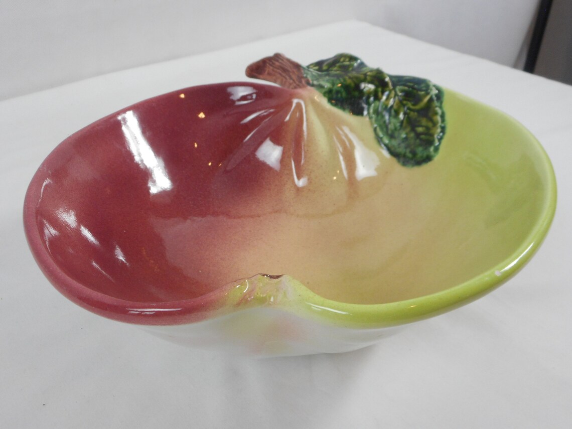 Vintage Portuguese ceramic glazed salad bowl / serving bowl / Etsy