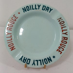 Collectable vintage French Noilly Dry / Rouge ceramic table ashtray / barware