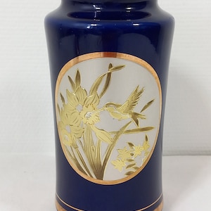 vintage Japanese The Art Of Chokin decorative porcelain vase / ornament / home decor
