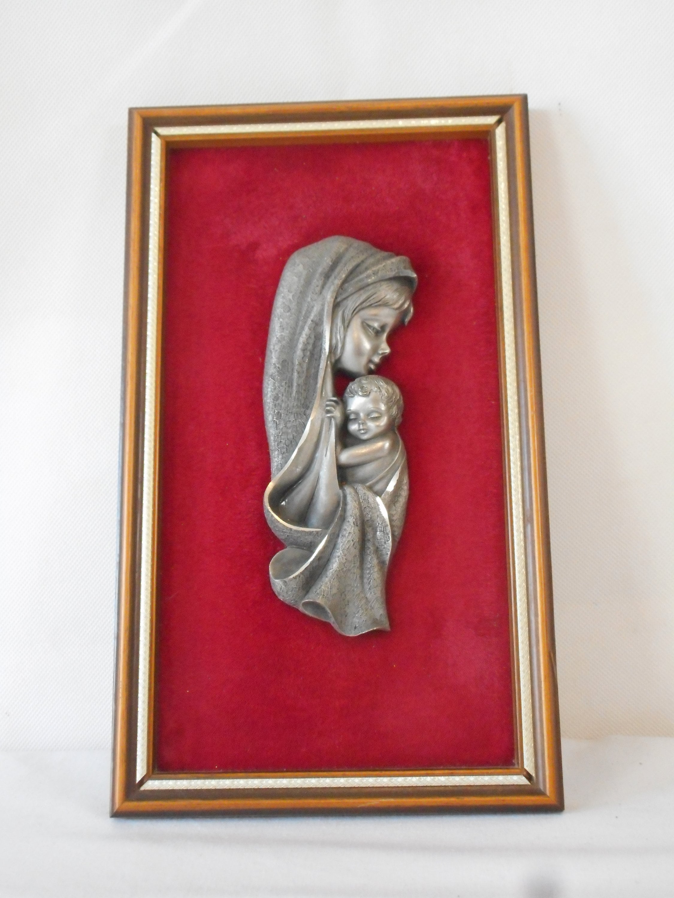 Collection Vintage Français Photo en Étain Mural Signé/Décor Français