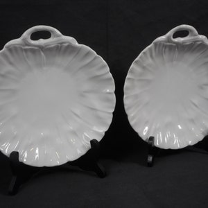 pair of stunning vintage French Limoges porcelain serving dishes / trays / platters