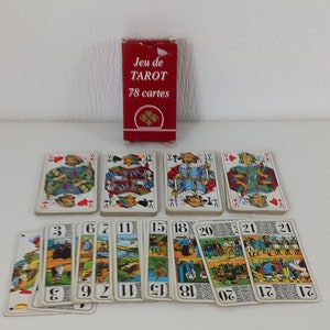 complete set vintage Franse tarotkaarten en speelkaarten / Tarot Reading