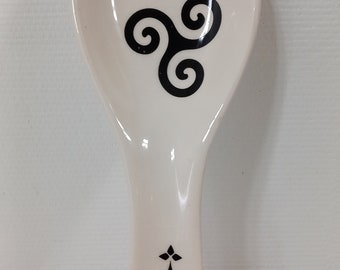 Vintage French ceramic kitchen spoon rest / kitchenware