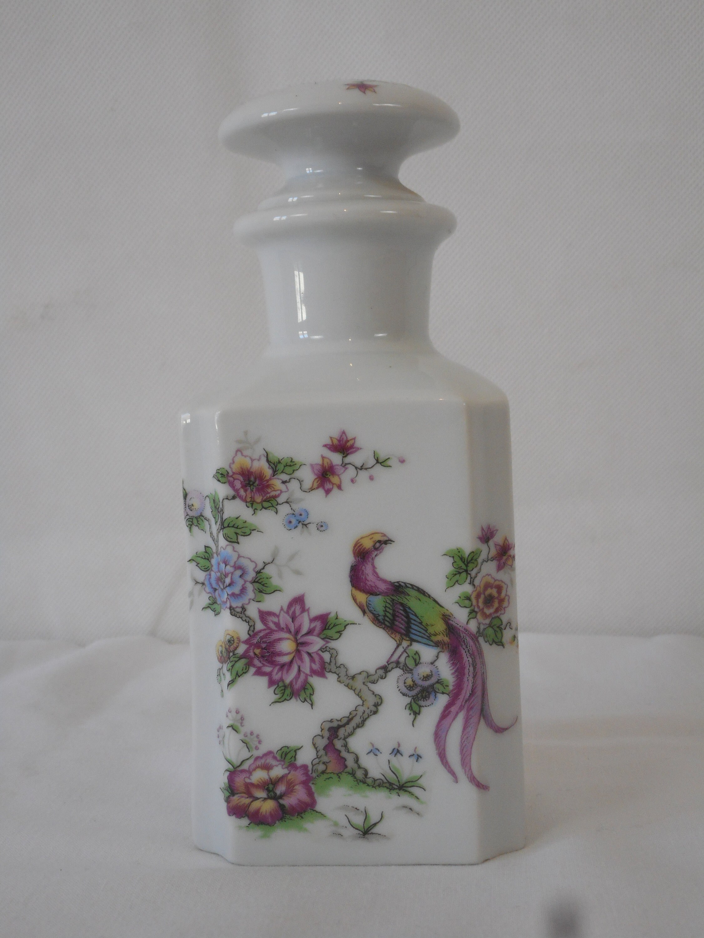 Vintage Français Flacon de Parfum en Porcelaine/Flacon Stockage Carafe