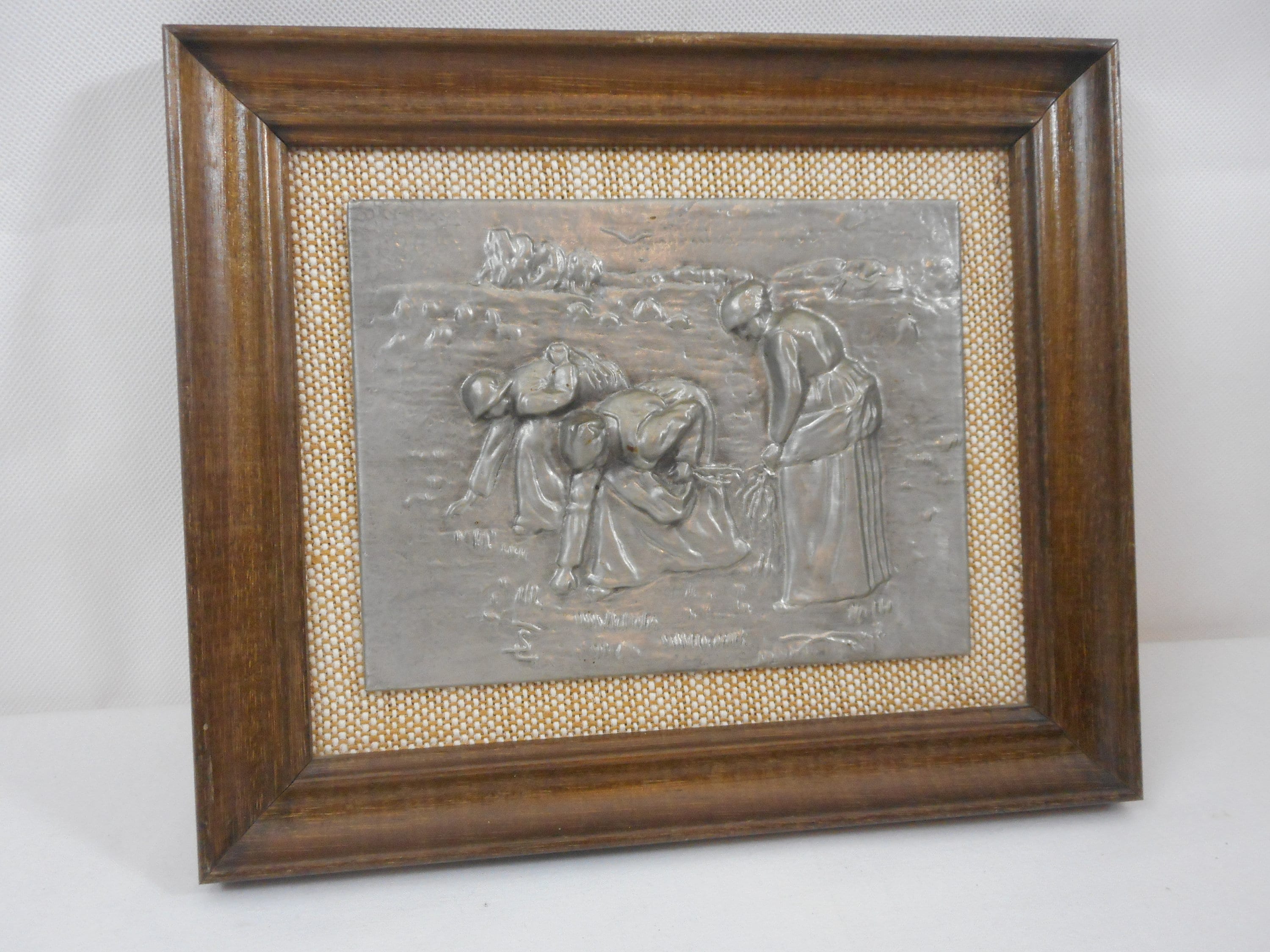 Tableau d'étain Français Vintage Mur/Décor Français