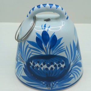 P## vintage French hand painted ceramic Bell / ornament