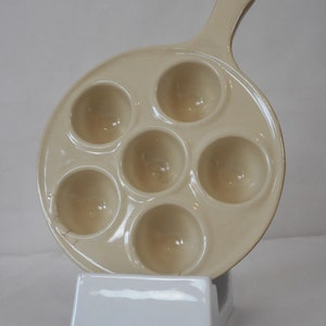 vintage French ceramic glazed Escargot / snail serving dish / French kitchen