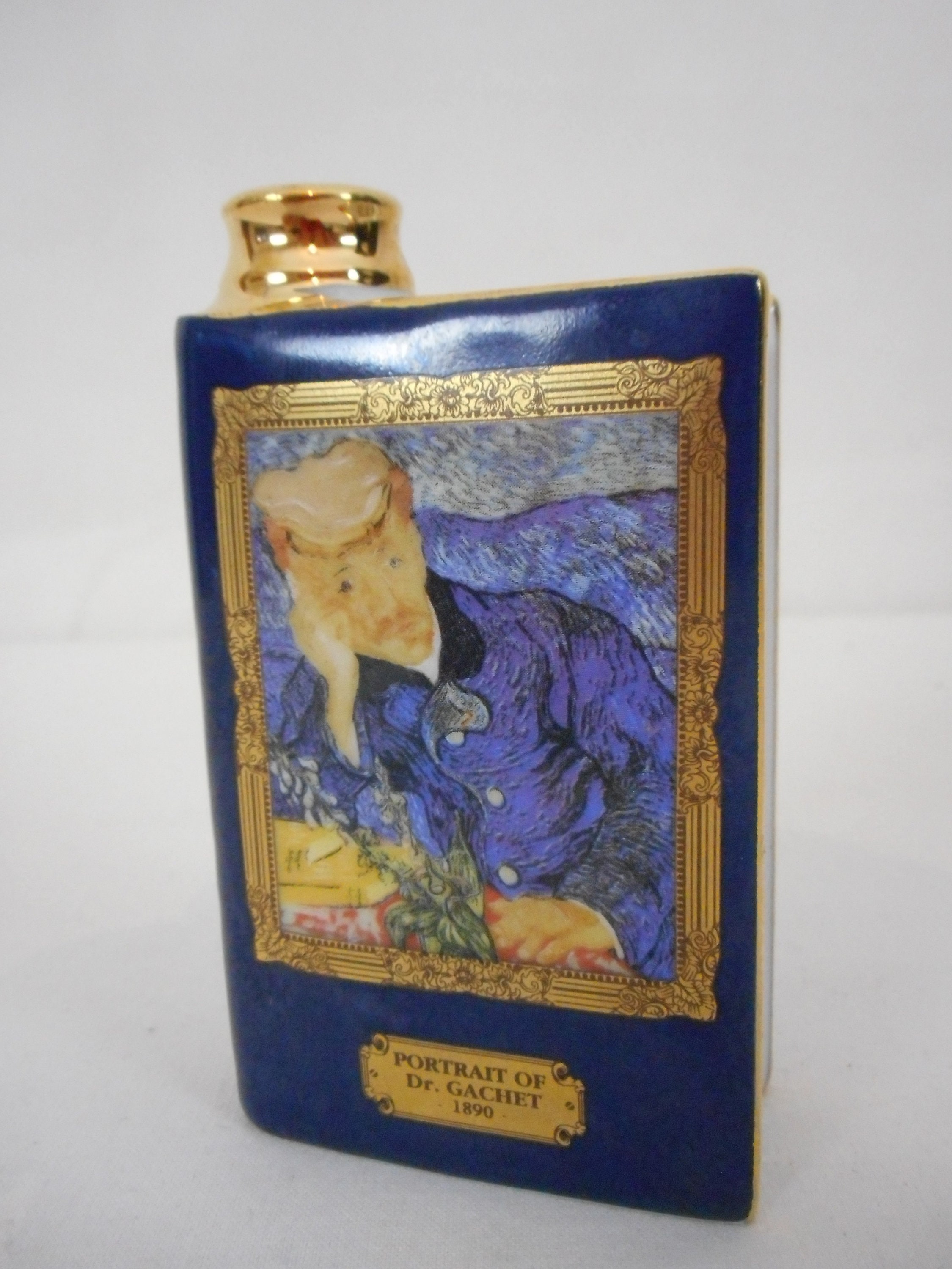 Rare Vintage Français Limoges Castel Miniature Porcelaine Camus Napoléon Cognac Décanteur Van Gogh