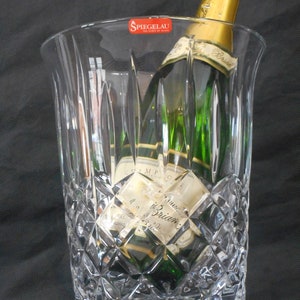 vintage German Heavy Crystal glass Champagne ice bucket / barware