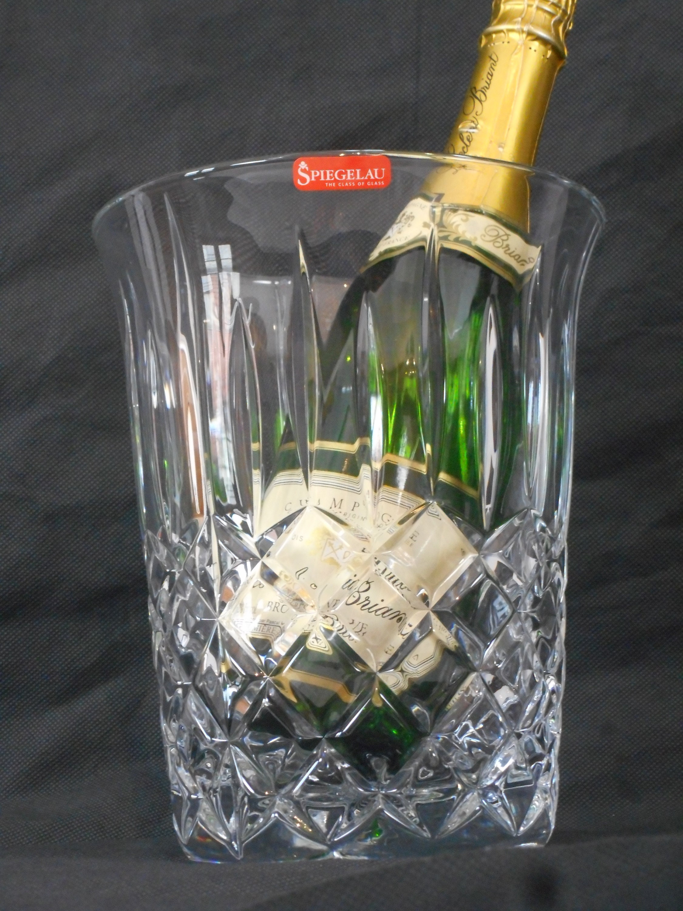 Vintage Allemand Heavy Crystal Verre Champagne Seau à Glace/Barware