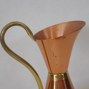 vintage French hand made copper vase / pot / ornament / jug image 4