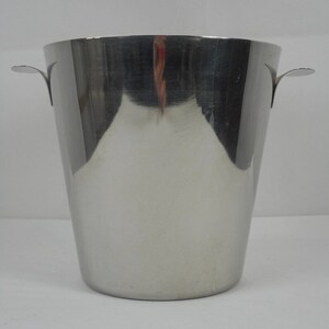 vintage French stainless steel champagne ice bucket / Barware