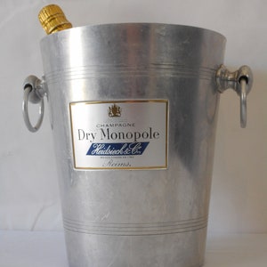 VERY RARE Magnifique vasque à champagne vintage Piper-Heidsieck en inox 18/10 par l'orfèvre Jean Couzon Made in France Années 1980 - France