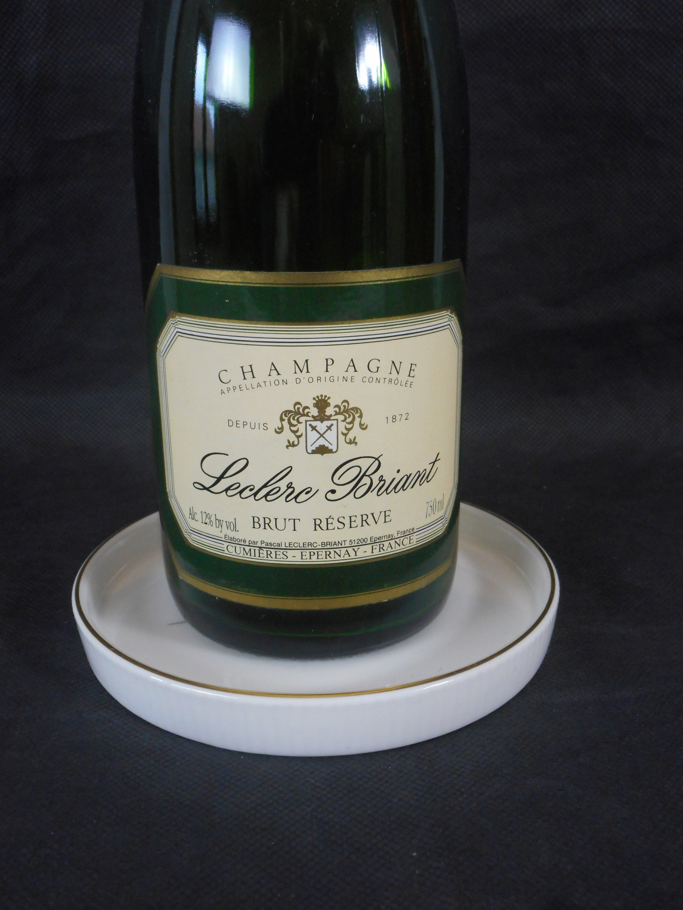 Collectionnable Vintage Anglais Royal Doulton Bouteille de Vin Coaster/Plat Babiole