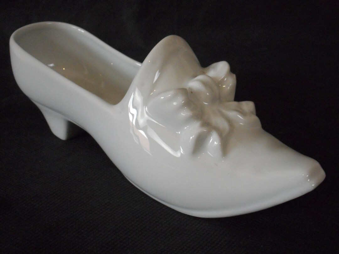 Stunning Vintage French Limoges Porcelain Shoe Shaped Trinket Etsy