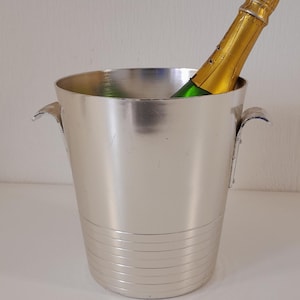 vintage French aluminium champagne ice bucket / barware