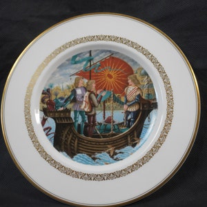 vintage English Royal Worcester The King Arthur fine bone China plate