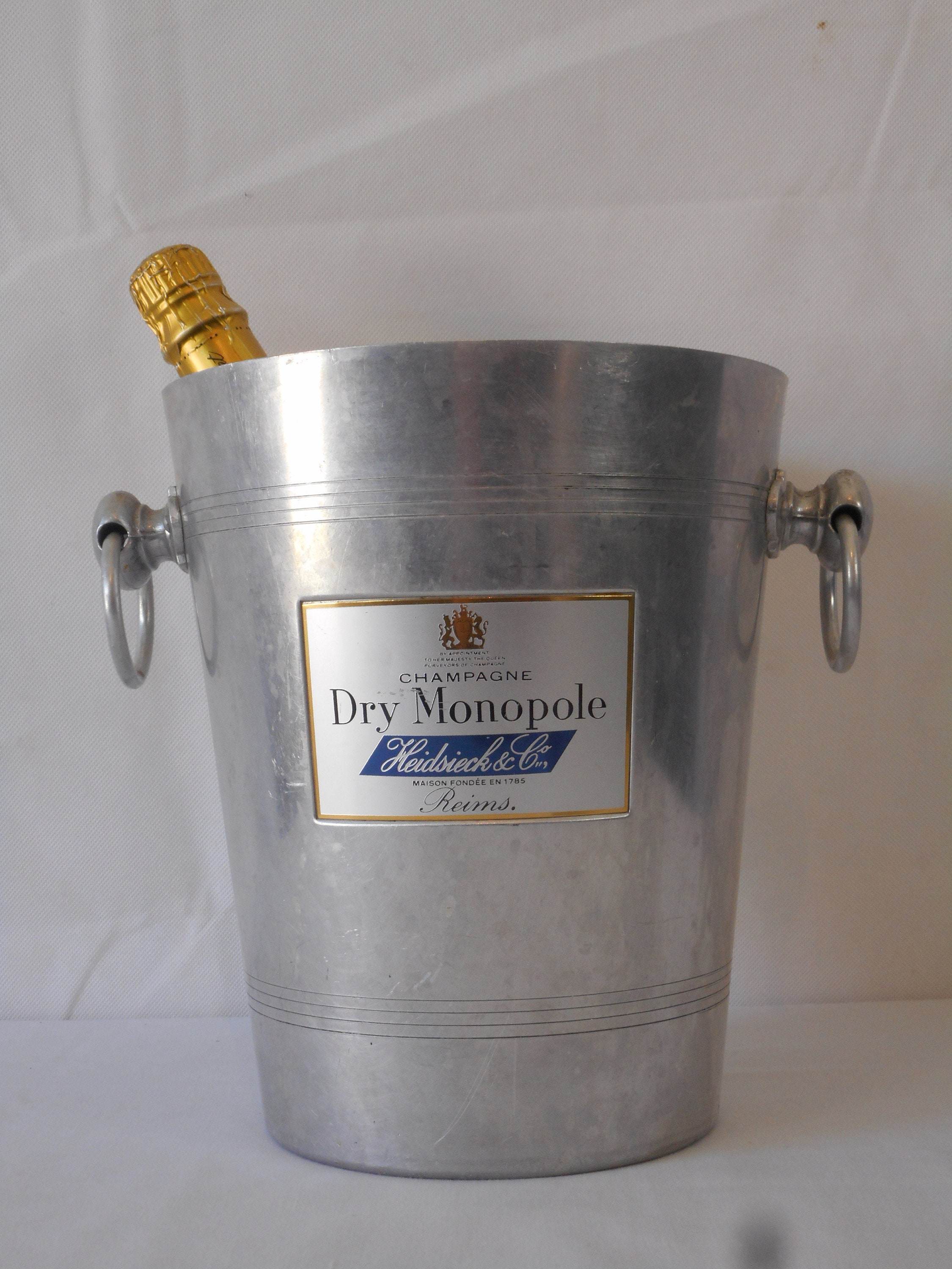 Seau à Glace Champagne en Aluminium Heidsieck & Co Monopole Millésimé Français