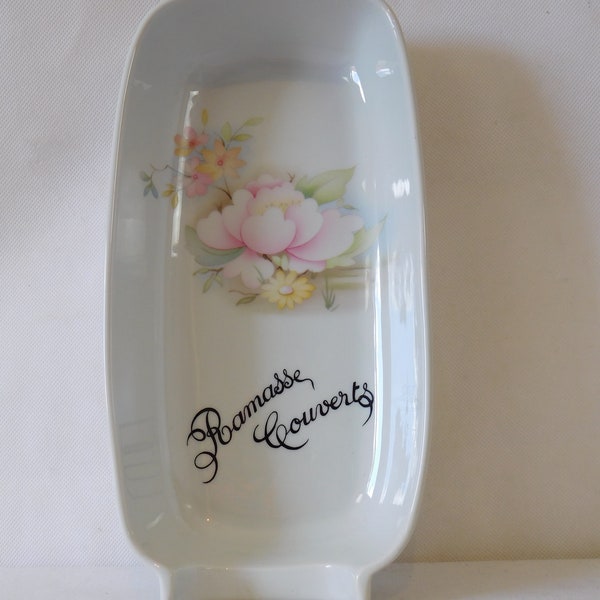 vintage French Porcelain Ramasse Couverts Cutlery holder / tableware / kitchenware