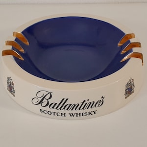 Rare vintage Wade England Large Ballantines Scotch Whisky Ceramic table ashtray