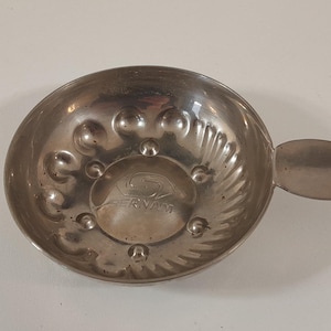 Vintage French small metal Wine tastevin / wine cup / Barware