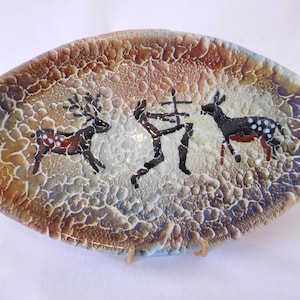 vintage French Vallauris ceramic Glazed decorative plate / dish