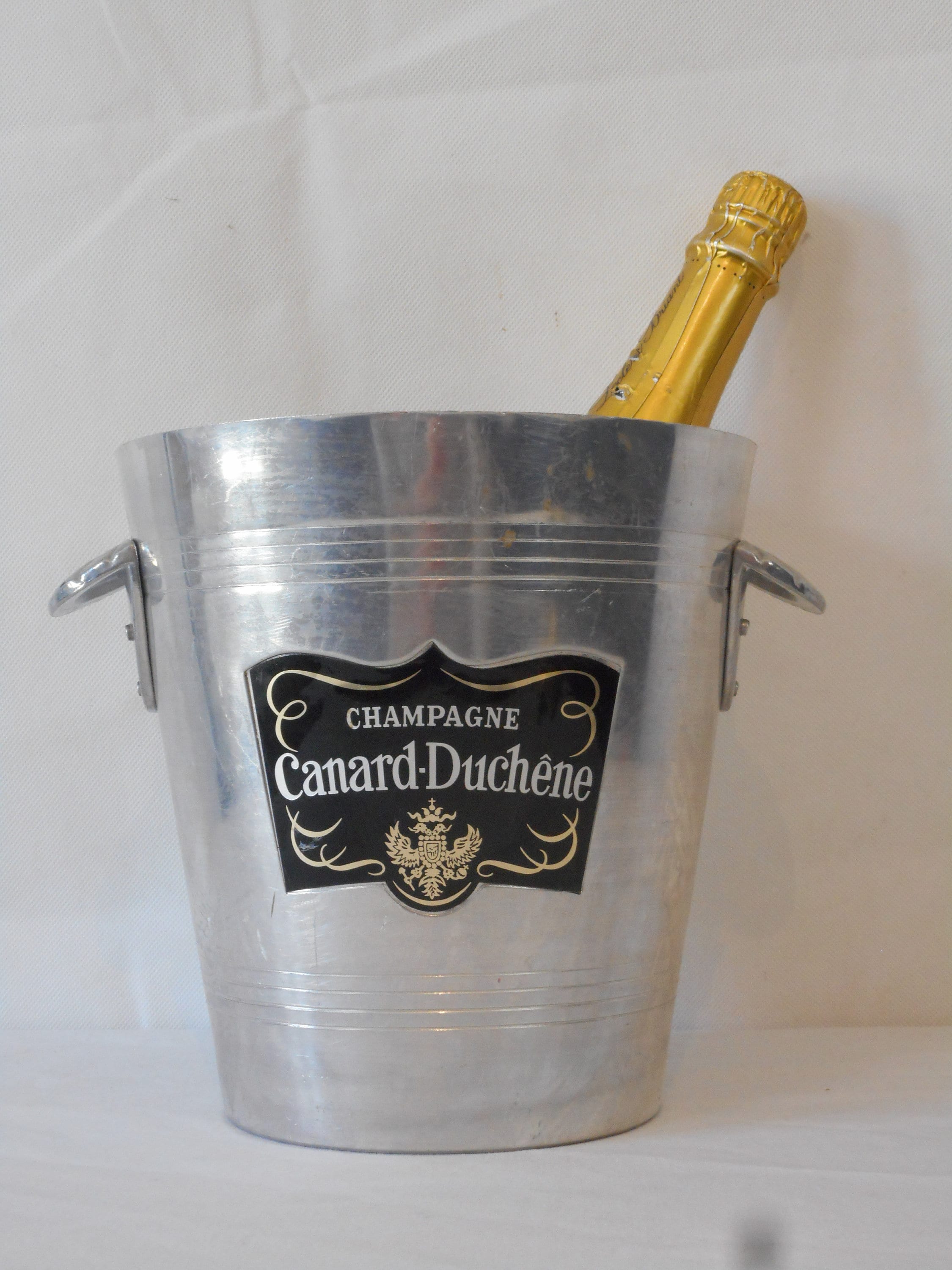 Vintage Français Canard Duchene Aluminium Champagne Seau à Glace/Barware