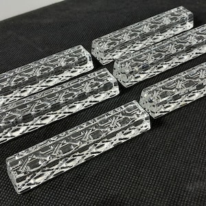 set of 6 vintage French Crystal glass table knife rests / tableware