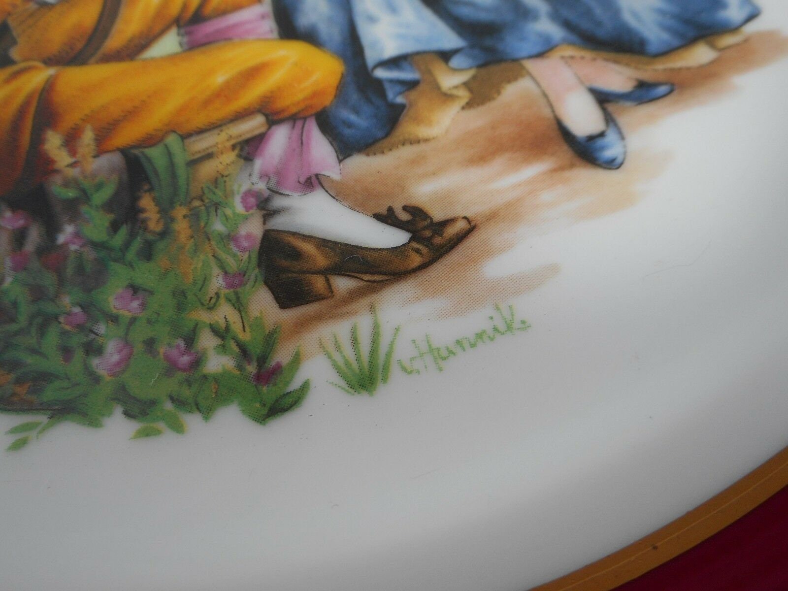 Photophore En Porcelaine De Limoges – HAVILAND Modèle Florentine Or – Peint à La Main