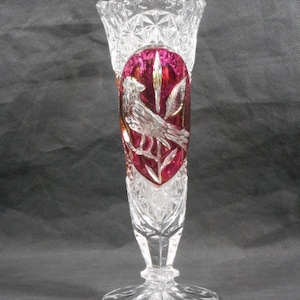 P## vintage French irregular shaped glass vase / French Décor