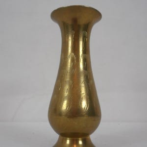 vintage French decorative small irregular shaped brass vase / décor