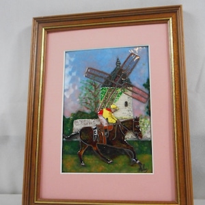 Collectable vintage French Limoges Andre Labetoule hand painted enamel picture