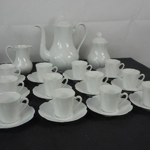 vintage French Limoges porcelain 27 piece tea set / coffee set